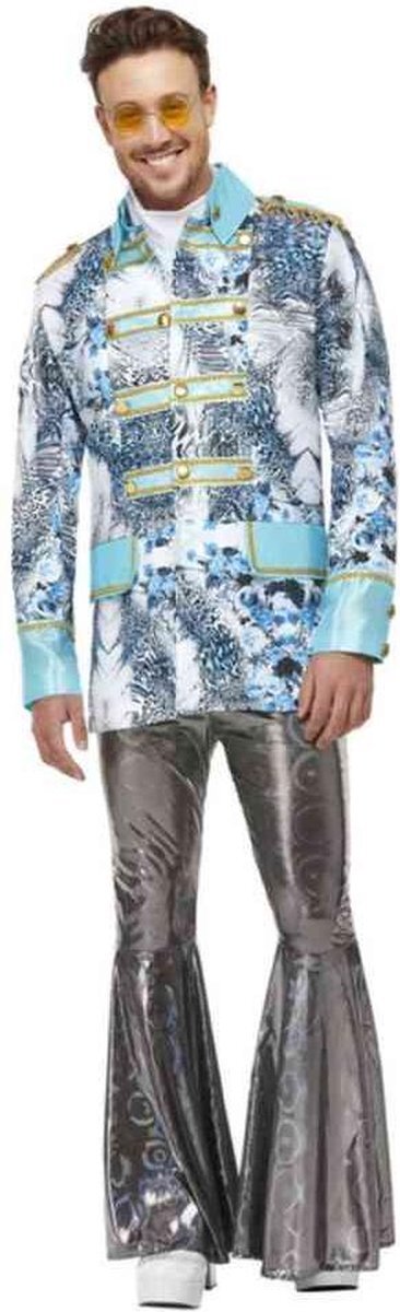 Smiffys Kostuum Jacket -M- Carnival Wit/Blauw