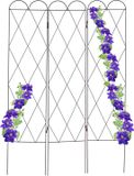 Relaxdays Decoratief plantenklimrek - Staal - 3x162,5x1,5 cm