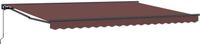 vidaXL Parasol manuel 5 x 3,5 m Marron Polyester