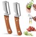 Solidchoice - Éplucheur de légumes multifonction 3-en-1 - Acier inoxydable avec manche en bois