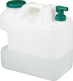 Relaxdays jerrycan met kraan - 25 liter - voor drinkwater - kunststof - BPA-vrij - handvat - camping - wit-groen
