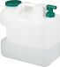 Relaxdays jerrycan met kraan - 25 liter - voor drinkwater - kunststof - BPA-vrij - handvat - camping - wit-groen