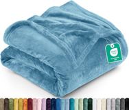 Utopia Bedding Deken Polar Fleece Vervaagd blauw 300 GSM Luxe Deken voor Bank, Bed, Antistatisch, Zacht en Pluizig (228 x 228 cm)