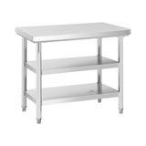 Royal Catering Roestvrij stalen werktafel - 100 x 70 cm - 600 kg - 3 levels