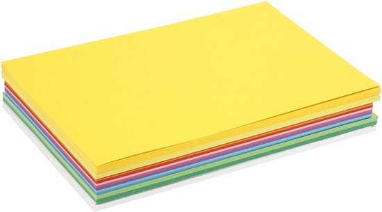 Colortime Voorjaars karton, A4 210x297 mm, 180 gr, 300 div vellen, diverse kleuren