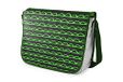 Bonamaison Digitaal bedrukte Messenger schooltas met kaki riem voor studenten, crossbody tas, koerierstas, schoudertas voor kinderen, meisjes, jongens, maat: 29x36 cm