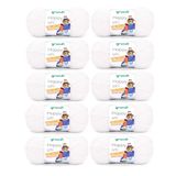 Gründl Happy Uni Brei- en haakgaren met een wolachtig karakter van 100% polyacryl, anti-pilling, 100 g/250 m, naalddikte: 4-5, 10 x 100 g, wit