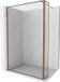 Mexen Kioto paroi de douche Walk-in 100 x 40 cm, cadre noir, or rose