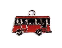 INNSPIRO NICE CHARMS metalen hangers, zwart en rood, 20 x 13 mm, 25 stuks