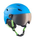 Black Crevice Silvretta Skihelm voor volwassenen, met vizier, blauw/groen, M