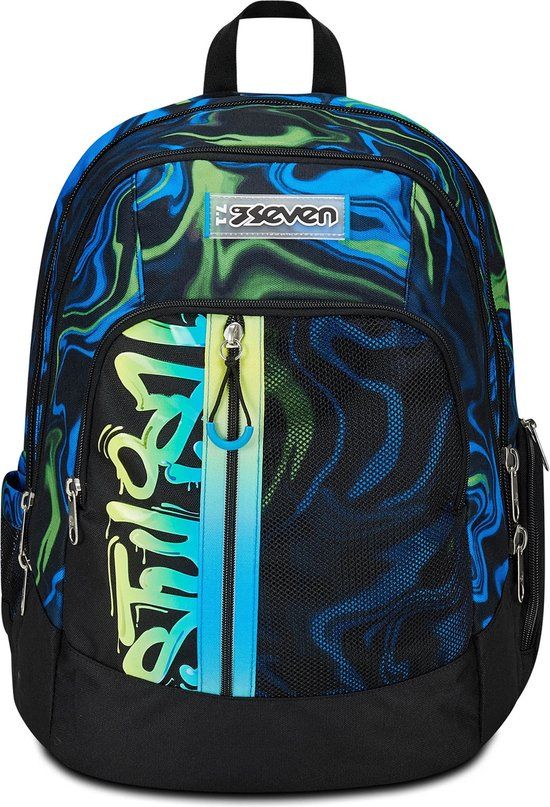 Seven 200102421-899 rugzak School rugzak Meerkleurig Polyester