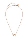 PURELEI Ketting Letter Heart T Roségoud Roestvrij staal 55 cm