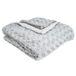 Atmosphera Sprei/deken/plaid - zilvergrijs - polyester - 120 x 160 cm - geknoopt motief