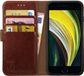 Rosso Element Book Case Wallet Hoesje Geschikt voor Apple iPhone SE (2020 / 2022) | Portemonnee | 3 Pasjes | Magneetsluiting | Stand Functie | Bruin