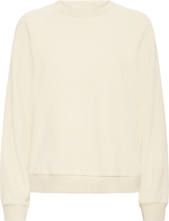 ICHI IHLELA SW5 Dames Sweater Katoen/Polyester Lange Mouw M Ecru Glitter