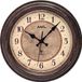AMS F5544 Horloge mural analogique Bois Brun