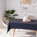 Soleil d'ocre Alix vuilafstotend rechthoekig tafelkleed 160 x 270 cm, marineblauw, polyester