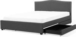 Beliani MONTPELLIER - Grijs bed 180x200 cm met opbergruimte - Beliani