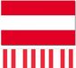 Bellatio Decorations Oostenrijk Vlag 90 x 150 cm en Vlaggenlijn 3m