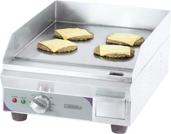 Casselin Elektrische Bakplaat Premium Glad - Compact - RVS - 35 x 40 cm