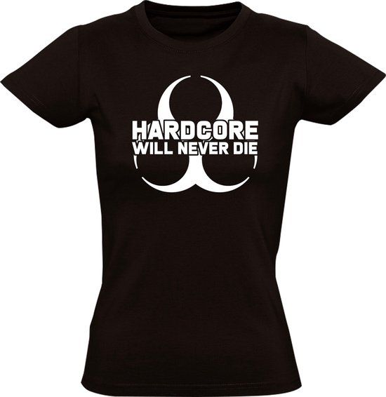 Sol's Hardcore will never die Dames T-shirt - Zwart - Maat L