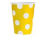 Yellow Bol Kleur Gele Stippen Gele papieren beker 6 stuk 270 ml