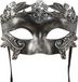 Merkloos Verkleed gezichtsmasker Venitiaans - horror/Halloween thema - zilver - Carnaval/gemaskerd bal