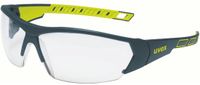 Uvex i-works Beschermende bril, sportief design, transparante panoramaglazen, anti-condens-behandeling, krasbestendig, UV400-bescherming, metaalvrij, EN 166 EN 170