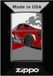Zippo Stormaansteker - Racing Car, geborsteld chroom, embleem