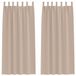 vidaXL Blackout Gordijnen met Ringen 2 st Taupe 225 x 140 cm Polyester