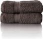 ALCLEAR comfort badstof handdoekenset, 2x handdoeken 50x100 cm, antraciet