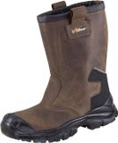 U-power Werklaarzen Alaska S3 Gevoerd Bruin Composiet Neus Waterdicht Wol Canvas PU/TPU Rubber Polyurethaan Textiel 45