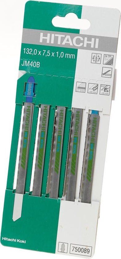 Hitachi Hikoki Decoupeerzaagbladen JM40B - 5 bladen - Makita-schacht - Metaal