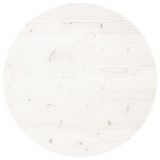 VidaXL Tafelblad rond Ø60x3 cm massief grenenhout wit