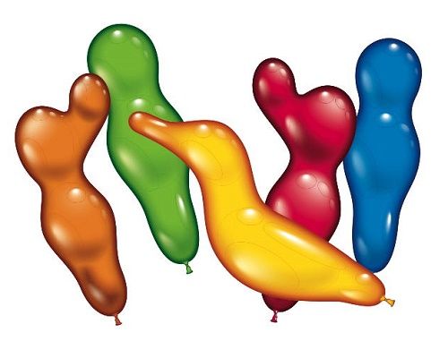 Basic 14755 Feestballonnen - Verschillende kleuren - 6 stuks