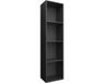vidaXL Boekenkast/tv-meubel - 36x30x143 cm - bewerkt hout - zwart