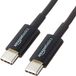 Amazon Basics USB-C-naar-USB-C 2.0-snellaadkabel, snelheid 480 Mbps, USB-IF-gecertificeerd, voor Apple iPhone 16/15, iPad, Samsung Galaxy, tablets, laptops, 3 ft(90cm), zwart