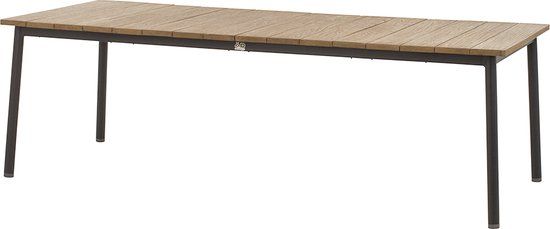 Apple Bee Milou Teak Outdoor Dining Table - Black - 240x100cm