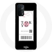 Maniacase Etui voor Oppo A74 5G Air ticket Tokyo Japan
