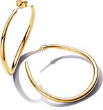 Pandora Essence Organisch Geformte 42 mm Offene Ohrringe aus Sterling Silber mit vergoldeter Metalllegierung, 263299C00