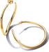Pandora Essence Organisch Geformte 42 mm Offene Ohrringe aus Sterling Silber mit vergoldeter Metalllegierung, 263299C00