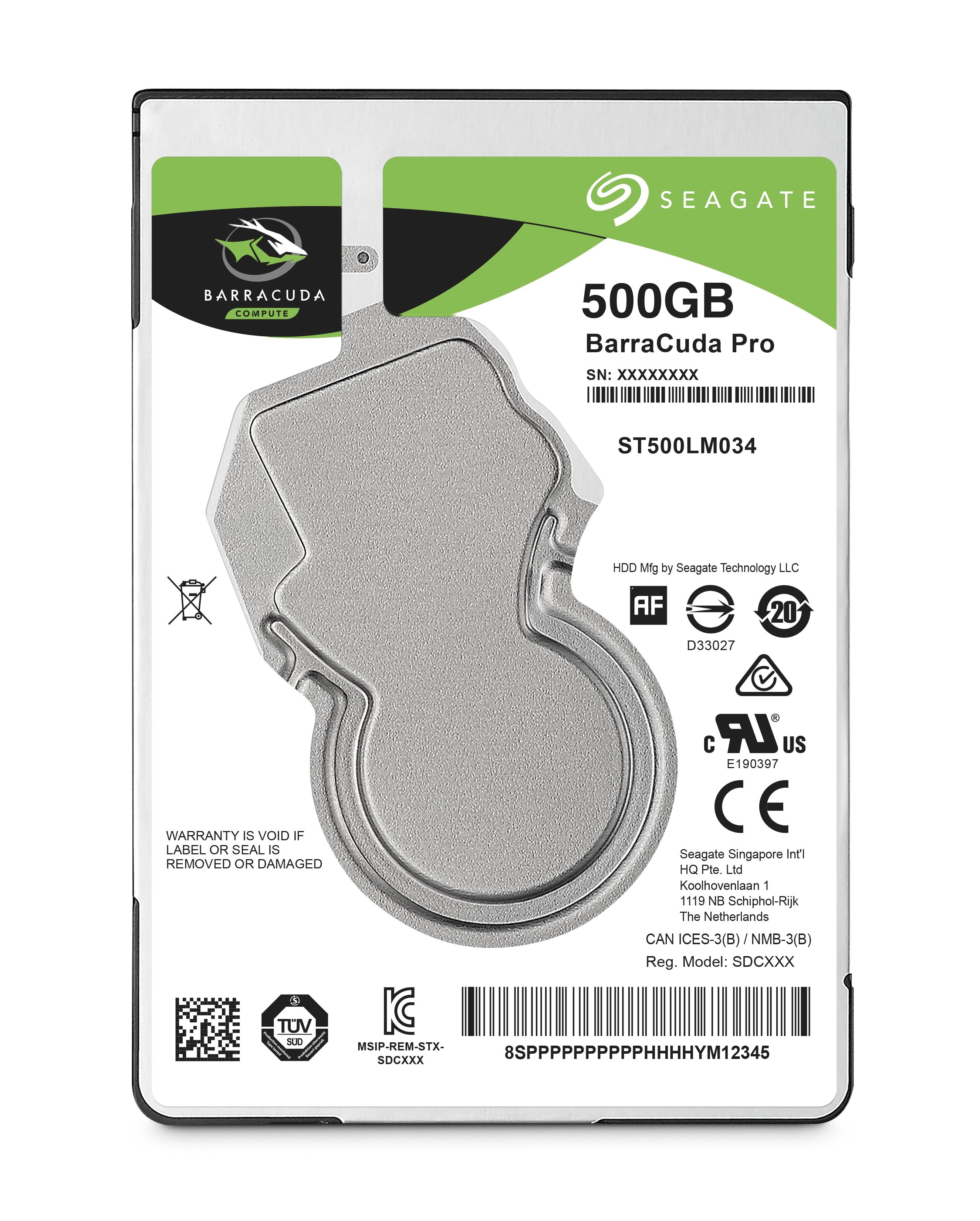 Seagate Barracuda Pro 2.5" 500GB 7200RPM SATA III HDD
