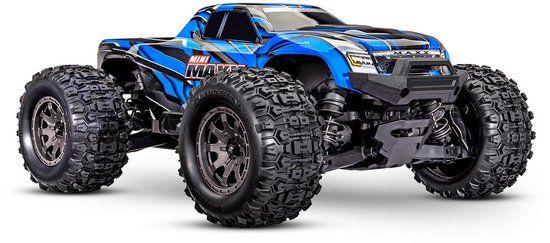 Traxxas TRX107154-1-BLUE Mini Maxx BL-2s Blauw 1:12 RC Auto 4WD 2.4GHz - 45 km/h