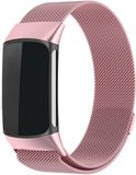 Strap-it Luxe Milanese band - Fitbit Charge 6 - Rosé Pink