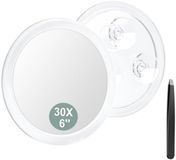 Merkloos / Sans marque EZEG Precision Components Ltd. Make-upspiegel met 30x vergroting, 15 cm diameter, 3 zuignappen