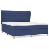 VidaXL Boxspringbed met matras, Bleu, 160x200 cm, gestoffeerd