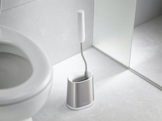 Joseph Joseph Flex Steel Toiletborstel met Houder - Wit