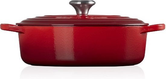 Le Creuset - Braadpan - Laag - Ovaal - Signature - Kersenrood - 27cm 3.4L