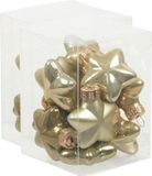 Othmar Decorations Kerstornamenten - Sterren - 24 stuks - Goud/Groen - 4 cm - Glas