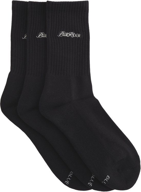 WE Fashion Heren sportsokken met embroidery, 3-pack